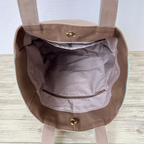 縦長Lサイズ】 縦長トートバッグ マッシュルーム＆スモーキー