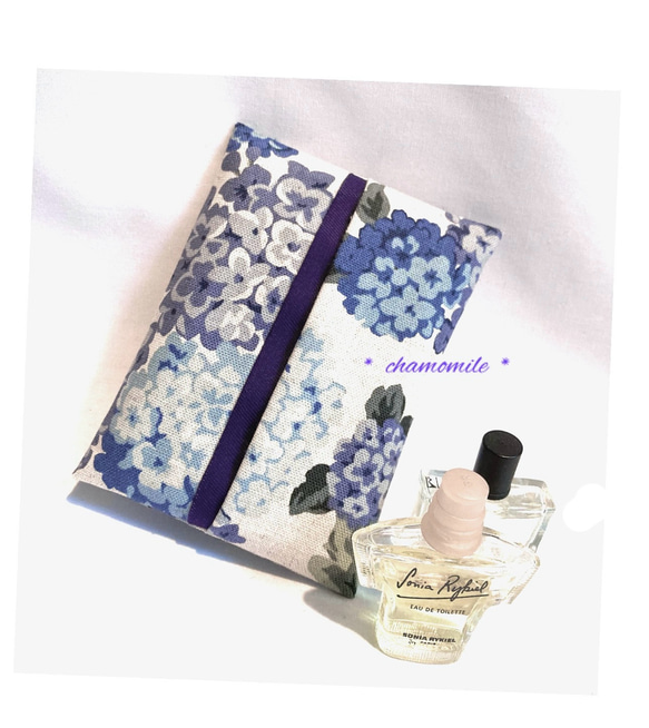 リネンの携帯ティッシュケース・パープル