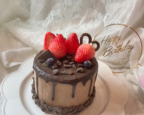 ご予約品】ラズベリーソースのチョコケーキ クレイケーキ