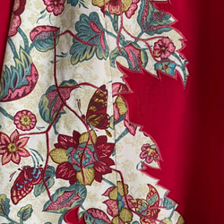 チャイナロングワンピースヴィンテージ古着レトロ花柄総柄刺繍 6枚目の画像