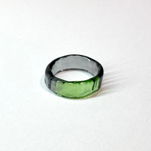 ガラスリング 〜 plat 〜 5号 〜 22号 グレー パープル ブルー ピンク