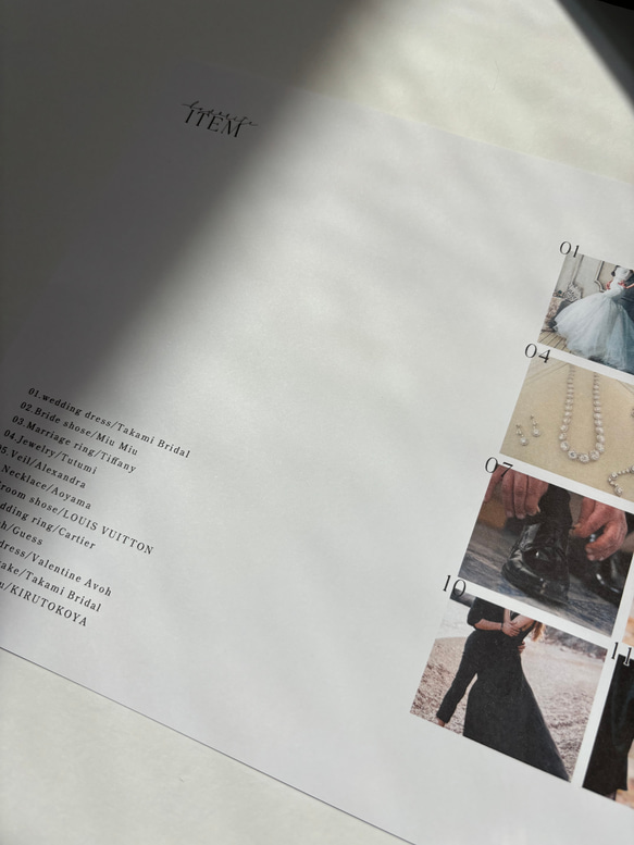 12ページ プロフィールブック/ プレミアムプラン/選べるデザイン［PB13］結婚式 席次表 プレミアムプラン デザイン アラベール スノーホワイト