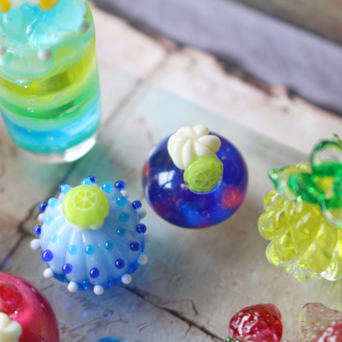 ガラスのミニチュアスイーツセット ☆ガラスのミニチュア喫茶店