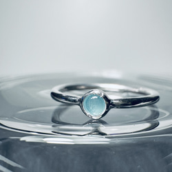 ターコイズとグランディディエライトのひとつぶリング《晴れやかブルー》 3枚目の画像