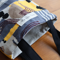 ぺたんこミニバッグとミニミニ巾着のセット【キナリ×山吹】 5枚目の画像