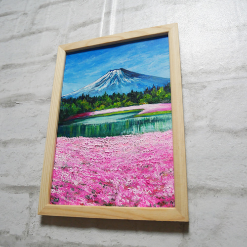 油絵 油彩 油彩画 絵 絵画【富士芝桜まつり】 絵画 HR 通販