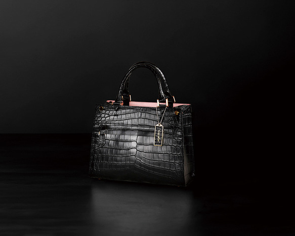 【最高級】Costoroma クロコ革ツートンハンドバッグ センター取り HCP社 最高品質 