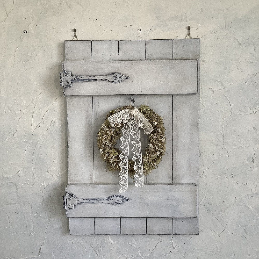 【現品・1点在庫あり】リース・ディスプレイ・シャビーホワイト・マルシェ・イベント・撮影背景・ガーデン(p2)