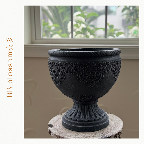 可愛いダマスク陶器鉢 》ラウンドカップ 観葉植物 春のお花の