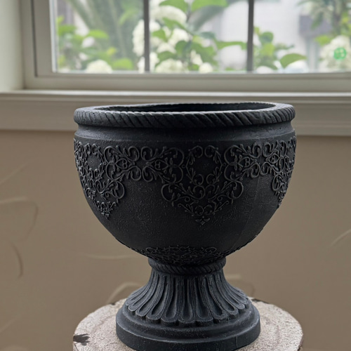 可愛いダマスク陶器鉢 》ラウンドカップ 観葉植物 春のお花の