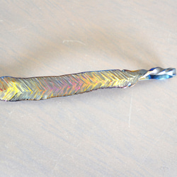 Titanium hairpin・飾り羽のチタンヘアピン６９mm 1枚目の画像