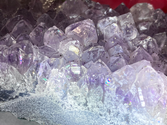 ゲーサイト✨　レインボー　アメジスト　クラスター　原石　紫水晶 4枚目の画像