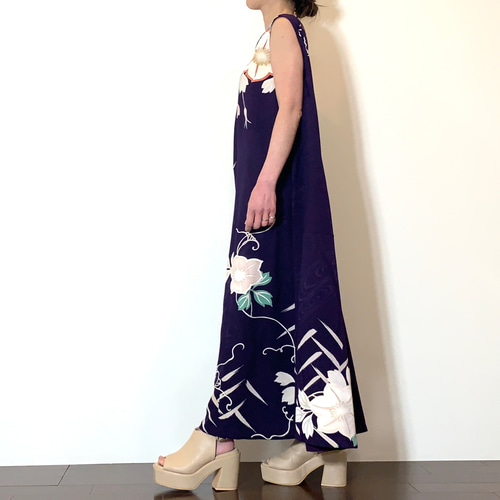 着物リメイク フレアワンピース ワンピース komomo 通販