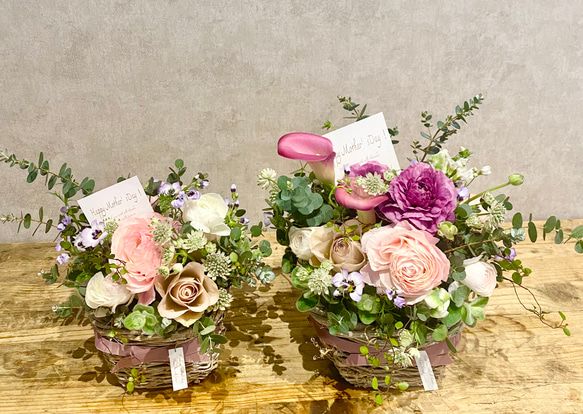 追加受付中5/8まで！母の日生花フラワーギフト＜Sサイズ 約17cm×約23cm＞　 7枚目の画像