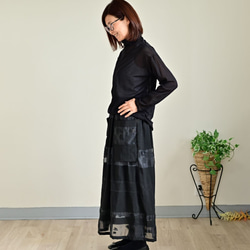 送料無料【セットアップ】趣のある３D花模様織り素材のトップス＆スカート♡ 7枚目の画像