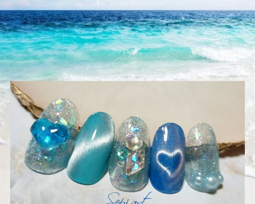 ブルーマグネット 在庫ネイルチップ S・XS×2 ブルーマグネット 在庫ネイルチップ S・XS×2