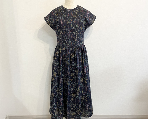 リバティ生地＊フロントタックワンピース（スージー