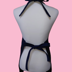 【選べる9色】URUベーシックエプロン｜首掛けタイプ（ネック）｜綿100%・フリーサイズ・ポケット付き 3枚目の画像