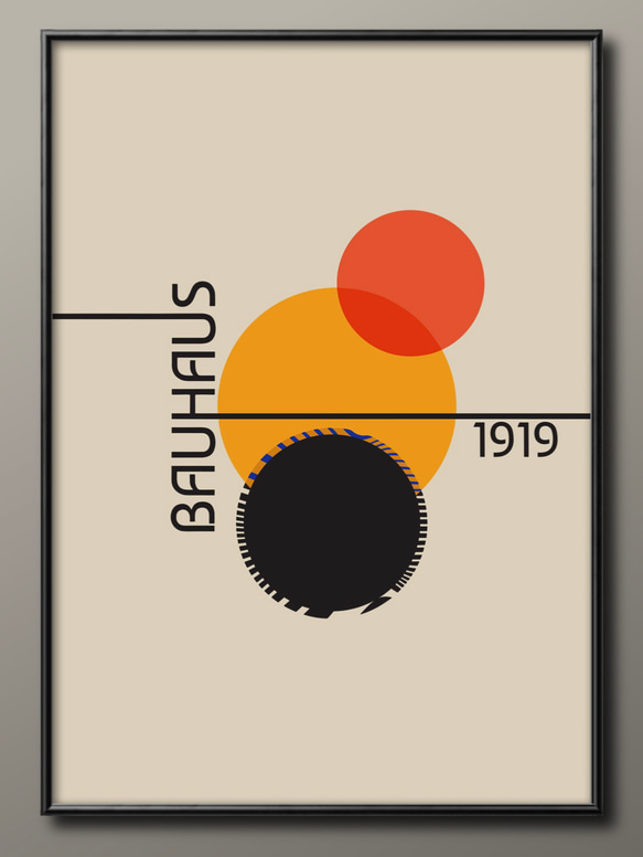 ポスター アート 絵画『バウハウス BAUHAUS』北欧 A3 イラスト