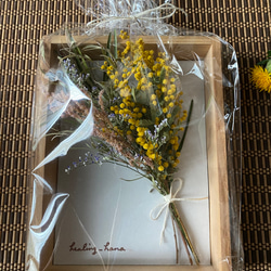 パネルに季節のお花を添えて*° ミモザ ドライフラワー 母の日 母の日のプレゼント 8枚目の画像
