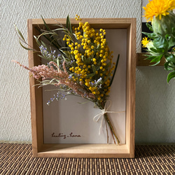 パネルに季節のお花を添えて*° ミモザ ドライフラワー 母の日 母の日のプレゼント 7枚目の画像