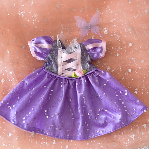 メルちゃん  ワンピース♡ディズニープリンセス メルちゃん ﾃﾞｨｽﾞﾆｰﾌﾟﾘﾝｾｽ風 ドレス オーダー専用の通販 by