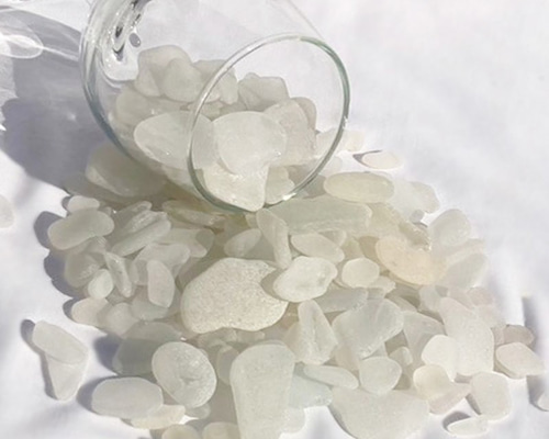 シーグラス ビーチグラス 白色系 200g サイズ色々 販売 天然