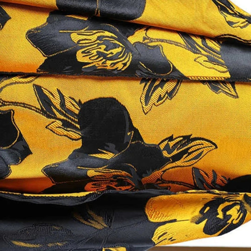 スカート 黒 花柄 ハイウエスト ジャカード 気質 ファッション