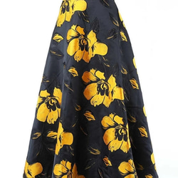 スカート 黒 花柄 ハイウエスト ジャカード 気質 ファッション 新しい 春 秋 [0004] 1枚目の画像