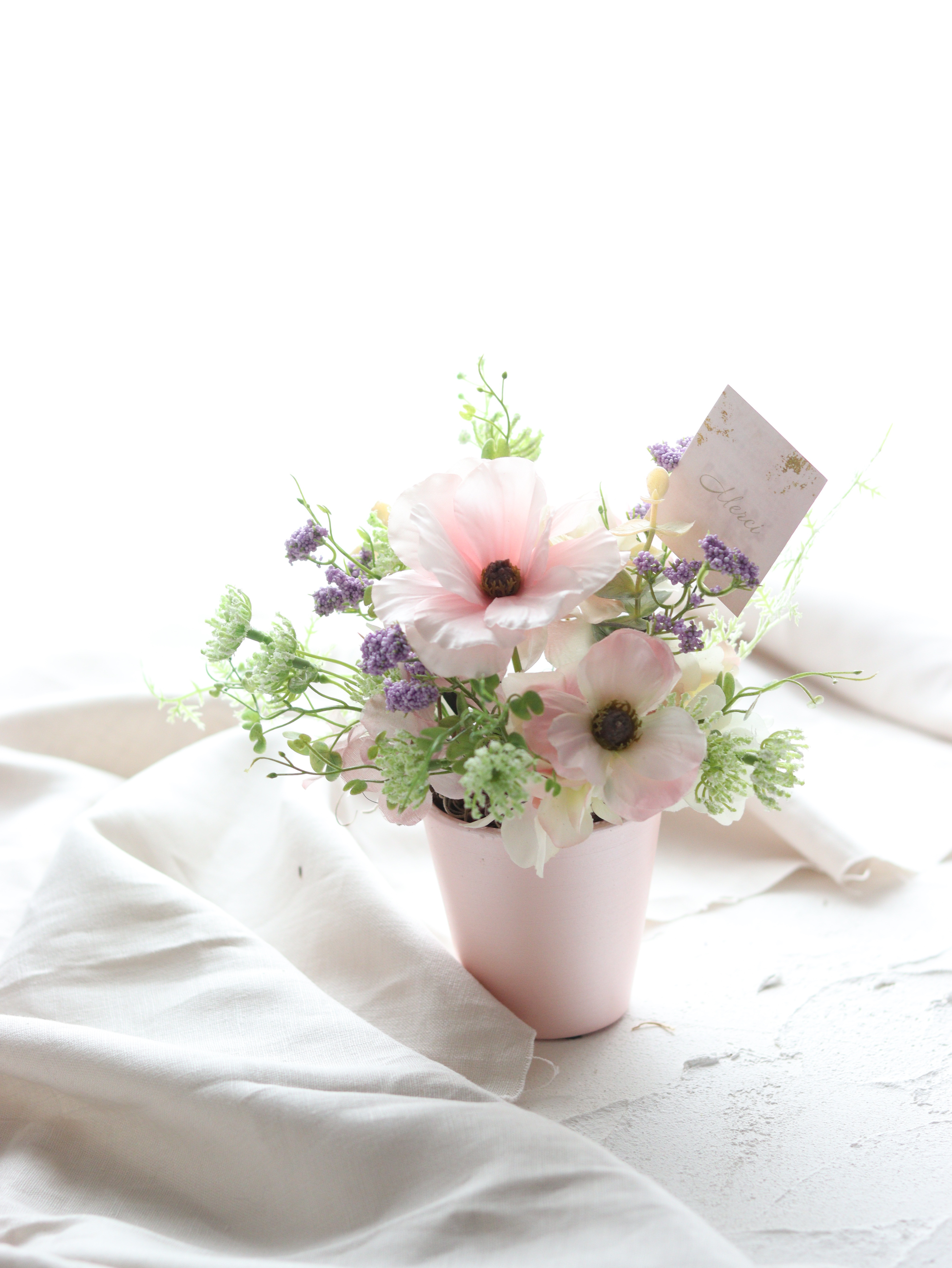 【creema母の日2024】ラナンキュラスと紫陽花の母の日アレンジ