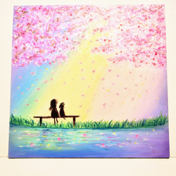 夏！ キラキラ輝く 海 太陽 空 【原画】オイルパステルアート