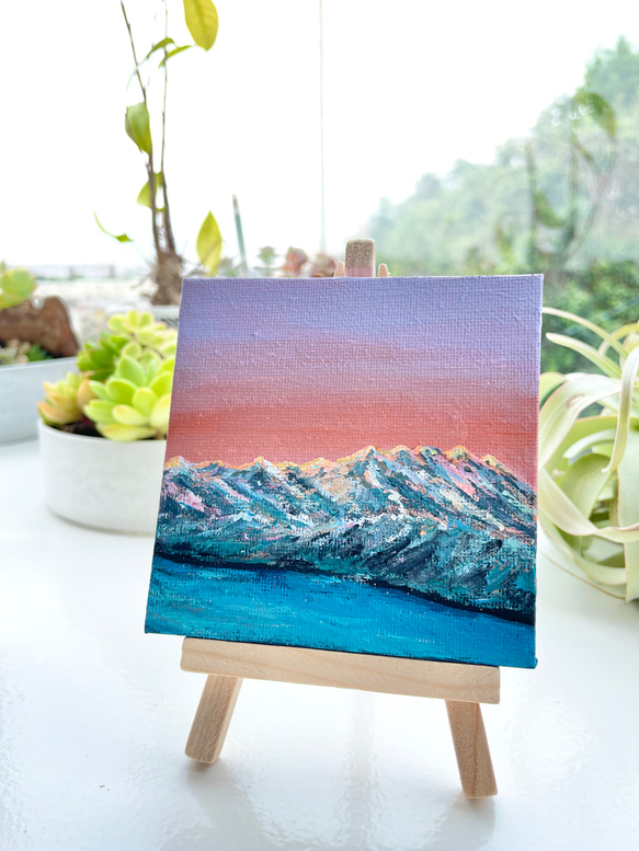 キャンバスアート、mountain scenery ,山の景色の絵、山の絵、山アート、山のキャンバスアート 4枚目の画像