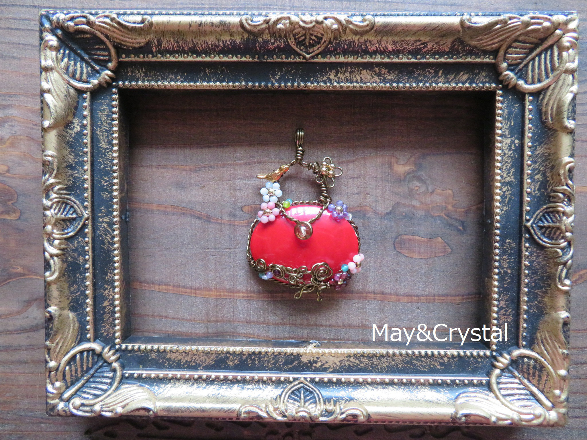 珊瑚のハンドバッグペンダント