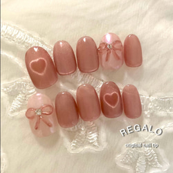 マグネットネイル選べるカラー14種類 リボンネイル ハートマグネット