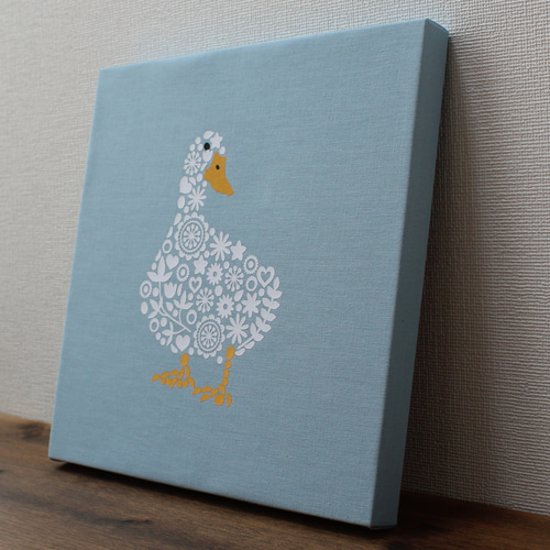 アヒルのパネル M-751【全7色】/白 ファブリックパネル タペストリー