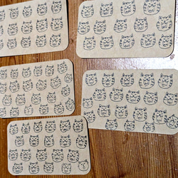 【手描き】吠える猫メッセージカード 5枚300円 3枚目の画像