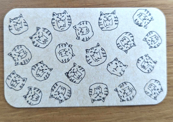 【手描き】吠える猫メッセージカード 5枚300円 1枚目の画像