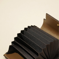 牛革　ジャバラ式カードケース　スッキリ収納　ファションシ　財布 8枚目の画像