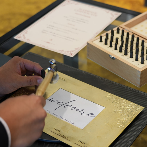 ゲスト参加型 真鍮フォト結婚証明書 ウェディング 結婚式（送料無料