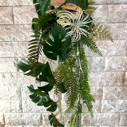 光触媒　人工観葉植物　ウォールグリーン　フェイクグリーン　壁掛けモンステラ 4枚目の画像