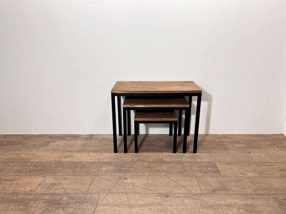 【送料無料】チェスト　3点セット　アイアン　ウッド　テーブル　ベンチ　架台 5枚目の画像