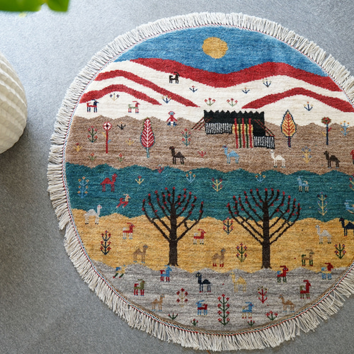 100×100cm【ペルシャ手織りカシュクリギャッベ】 On Sale 100×100cm【ペルシャ手織りカシュクリギャッベ】 On Sale