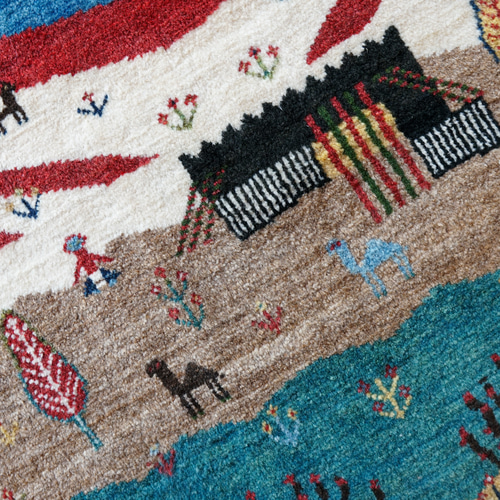 100×100cm【ペルシャ手織りカシュクリギャッベ】 On Sale 100×100cm【ペルシャ手織りカシュクリギャッベ】 On Sale