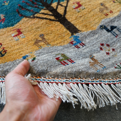 100×100cm【ペルシャ手織りカシュクリギャッベ】 On Sale 100×100cm【ペルシャ手織りカシュクリギャッベ】 On Sale