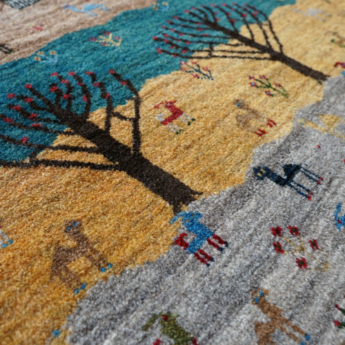 100×100cm【ペルシャ手織りカシュクリギャッベ】 On Sale 100×100cm【ペルシャ手織りカシュクリギャッベ】 On Sale