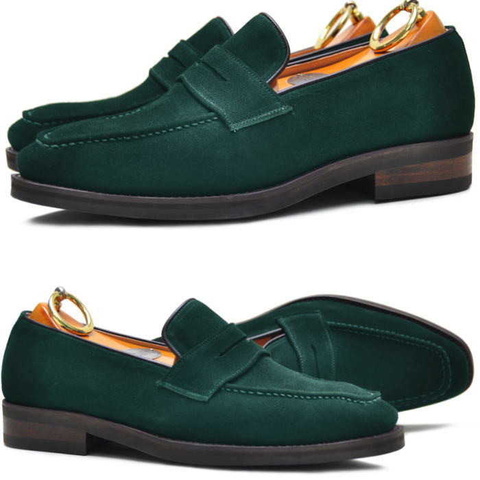 スエードレザーローファー  本革ローファー メンズローファー 本革 オーダーシューズ 靴 lav 25,978円