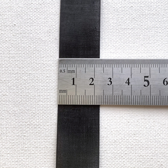 お得価格【日本製】30m☆コットンオーガンジーリボン　黒　24mm 30m巻 3枚目の画像