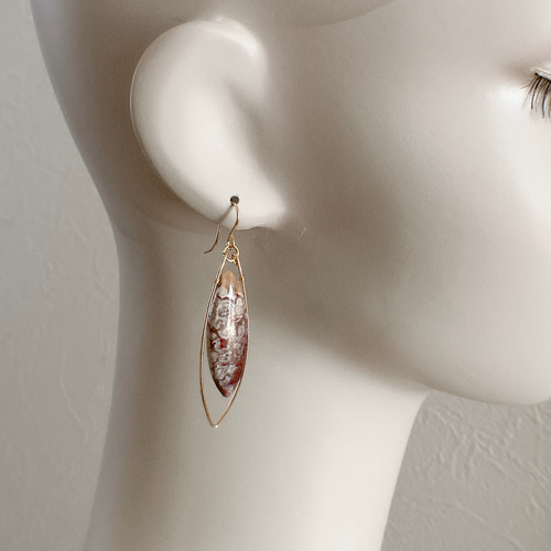 クレイジーレースアゲート ピアス クレイジーレースアゲートのピアス ピアス（フック・チェーン