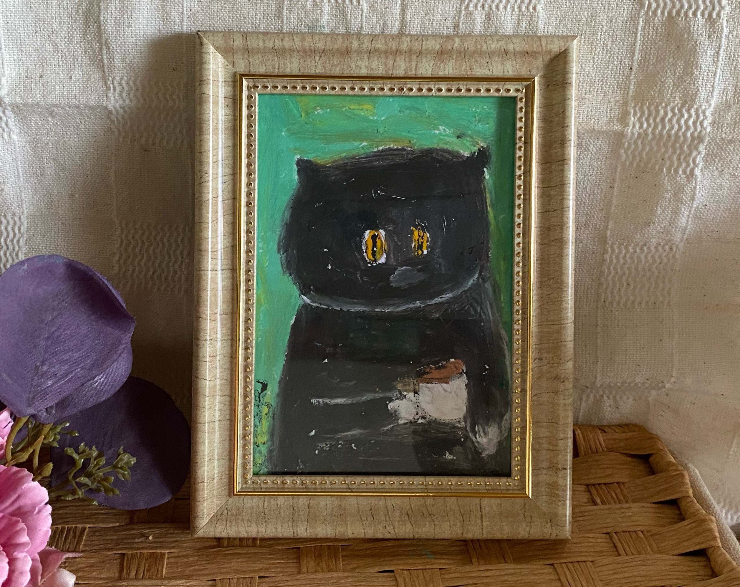 絵画 油絵 原画 抽象画 北欧 桜 パステルカラー アート インテリア F8