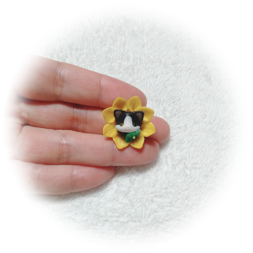 みつばちねこちゃんとひまわりチャーム